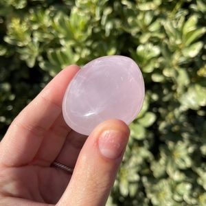 Gorgeous Brazilian Rose Quartz Palm Stones Ethically Sourced